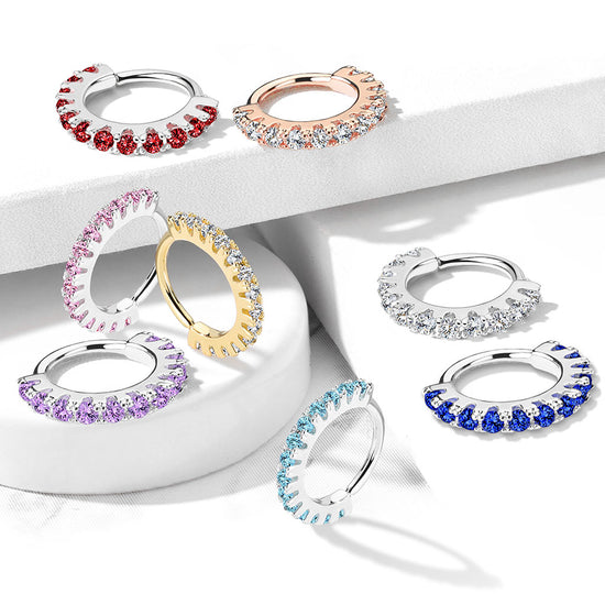 CZ Lined Hoops