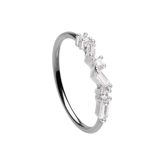 Zig Zag Princess Cut CZ Bendable Nose Hoop